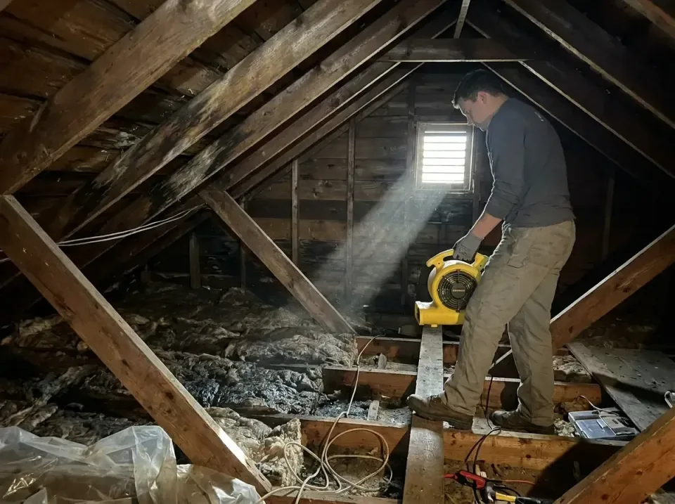 attic-water-damage-drying-proc-007 — frequently asked questions, Emergency Water Extraction & 24/7 Flood Response in Mint Hi…
